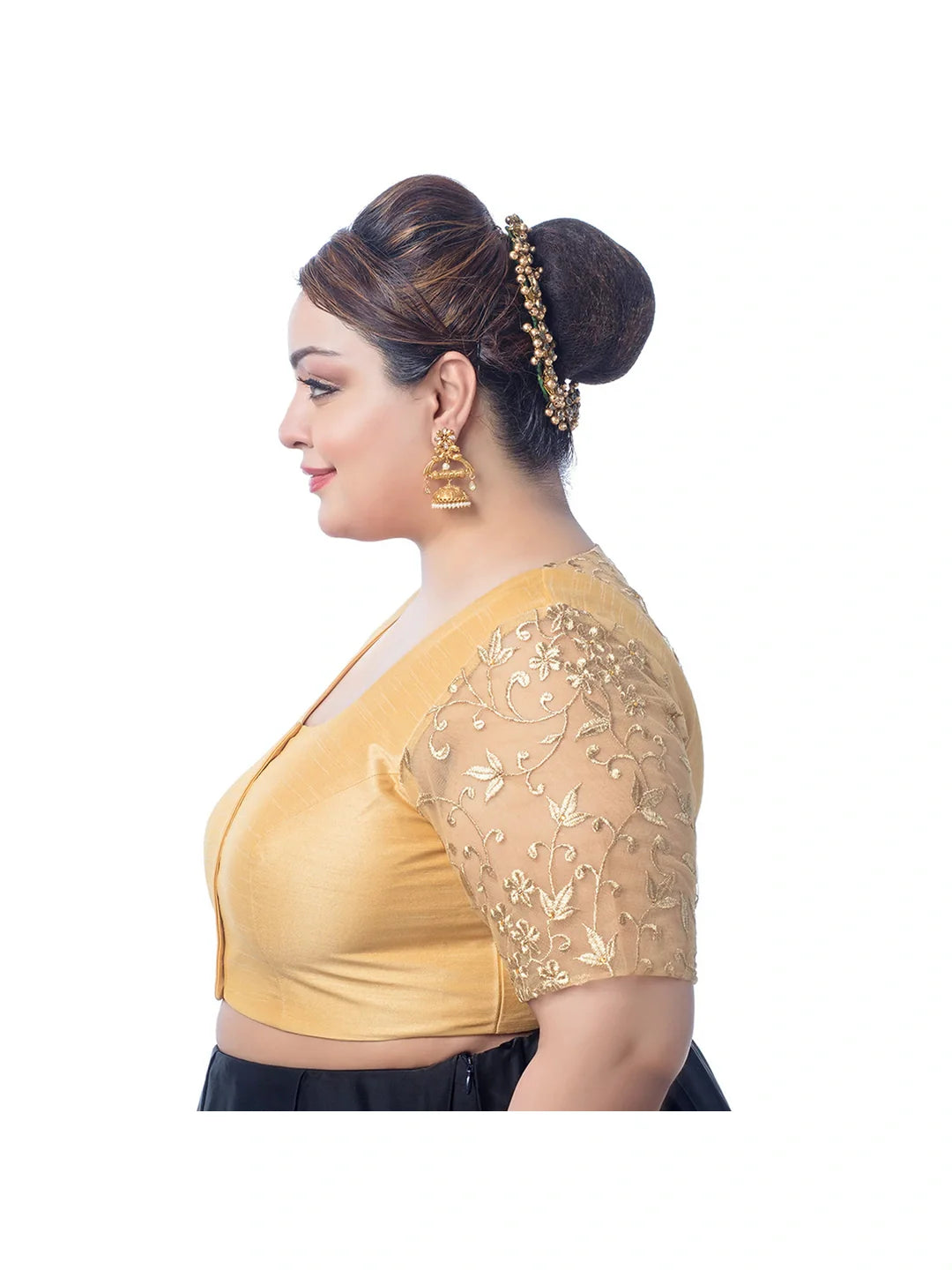 Luxurious Gold Silk Blouse